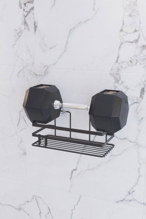 Hermia SB007K-B Organizador de baño de metal Negro (2 Piezas)